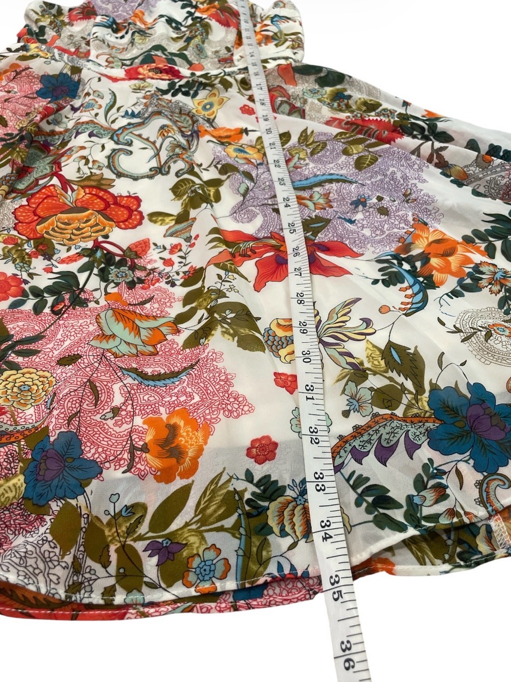Lulu's Tropical Floral Halter Fit & Flare Mini Dress Small - Picture 5 of 7